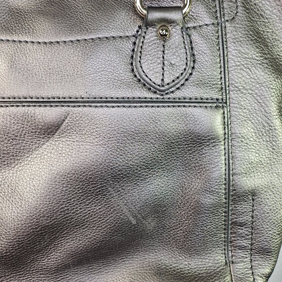 Cole Haan Metallic Leather Tote Bag With Dual Handles & Spacious Interior - Picture 8 of 8
